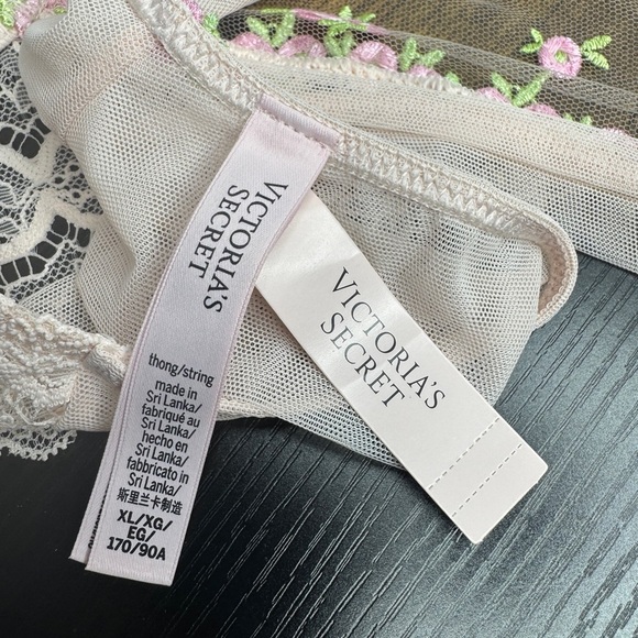 Victoria's Secret Rosebud Embroidery Thong Panty - Picture 3 of 6